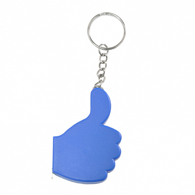 Брелок-рулетка "Класс!", синий с логотипом в Нефтекамске заказать по выгодной цене в кибермаркете AvroraStore