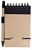 Блокнот на кольцах Eco Note с ручкой, черный с логотипом в Нефтекамске заказать по выгодной цене в кибермаркете AvroraStore