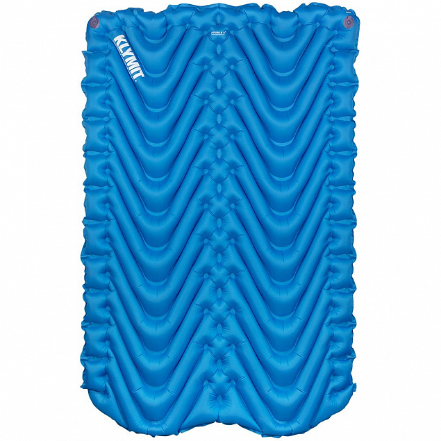 Надувной коврик Static V Double, синий с логотипом в Нефтекамске заказать по выгодной цене в кибермаркете AvroraStore