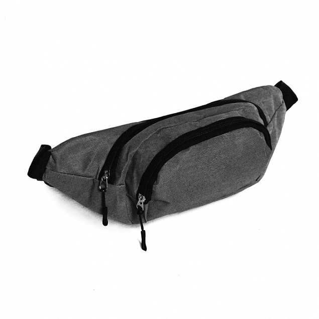 Рюкзаки и сумки Сумка поясная STAN таффета 168D, 125 Серый меланж с логотипом в Нефтекамске заказать по выгодной цене в кибермаркете AvroraStore