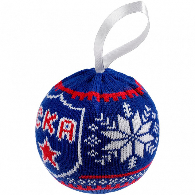 Шарик новогодний «СКА», синий с логотипом в Нефтекамске заказать по выгодной цене в кибермаркете AvroraStore