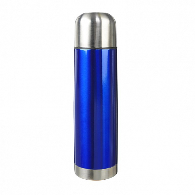 Набор термосов и кружек Picnic объемом 480 мл, синий/серебристый с логотипом в Нефтекамске заказать по выгодной цене в кибермаркете AvroraStore