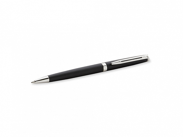 Ручка шариковая Waterman Hemisphere Matt Black CT M, черный матовый/серебристый с логотипом в Нефтекамске заказать по выгодной цене в кибермаркете AvroraStore