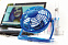 USB-вентилятор NORTH WIND, синий с логотипом в Нефтекамске заказать по выгодной цене в кибермаркете AvroraStore