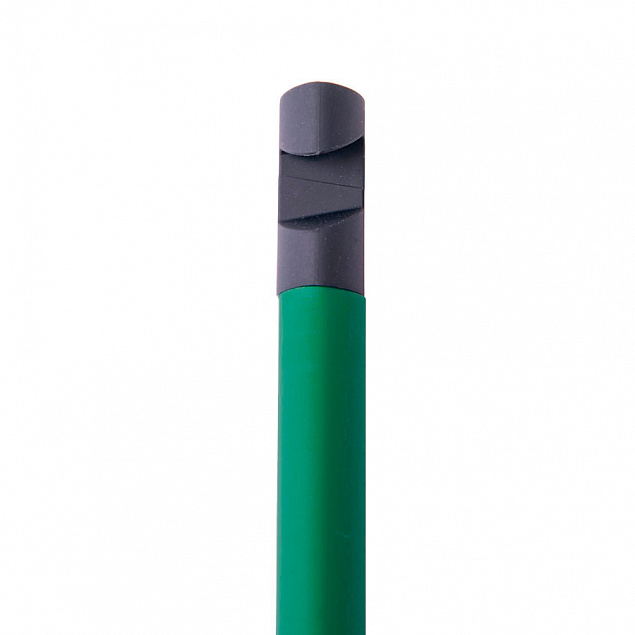 N5 soft,  ручка шариковая, зеленый/черный, пластик,soft-touch, подставка для смартфона с логотипом в Нефтекамске заказать по выгодной цене в кибермаркете AvroraStore