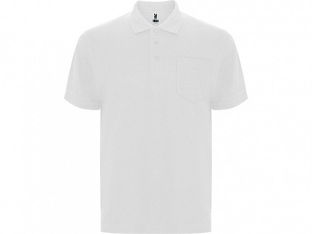 Рубашка поло Centauro Premium мужская, белый с логотипом в Нефтекамске заказать по выгодной цене в кибермаркете AvroraStore
