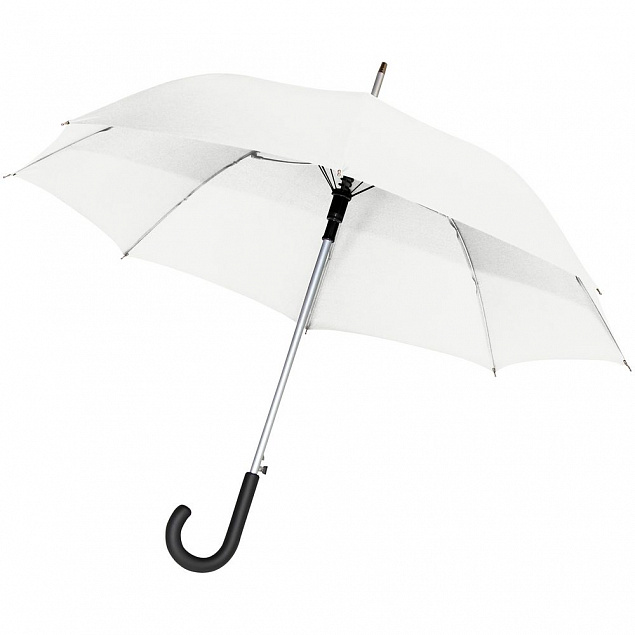 Зонт-трость Alu AC,белый с логотипом в Нефтекамске заказать по выгодной цене в кибермаркете AvroraStore