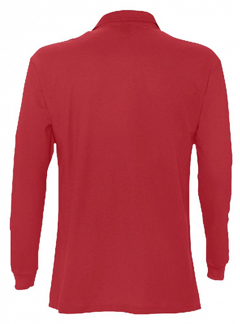 Рубашка поло мужская с длинным рукавом STAR 170, красная с логотипом в Нефтекамске заказать по выгодной цене в кибермаркете AvroraStore