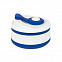 Стакан складной BUTTON;  300 мл, силикон, синий с логотипом в Нефтекамске заказать по выгодной цене в кибермаркете AvroraStore