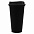 Стакан с крышкой Color Cap Black, черный с синим с логотипом в Нефтекамске заказать по выгодной цене в кибермаркете AvroraStore