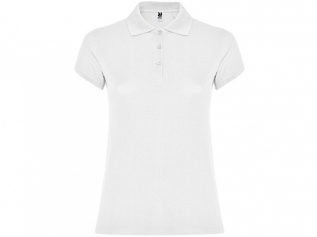 Рубашка поло Star женская, белый с логотипом в Нефтекамске заказать по выгодной цене в кибермаркете AvroraStore