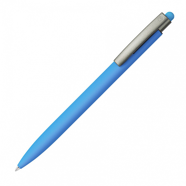ELLE SOFT, ручка шариковая,  голубой, металл, синие чернила с логотипом в Нефтекамске заказать по выгодной цене в кибермаркете AvroraStore