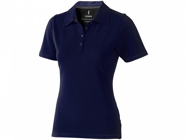 Рубашка поло Markham женская, темно-синий/антрацит с логотипом в Нефтекамске заказать по выгодной цене в кибермаркете AvroraStore