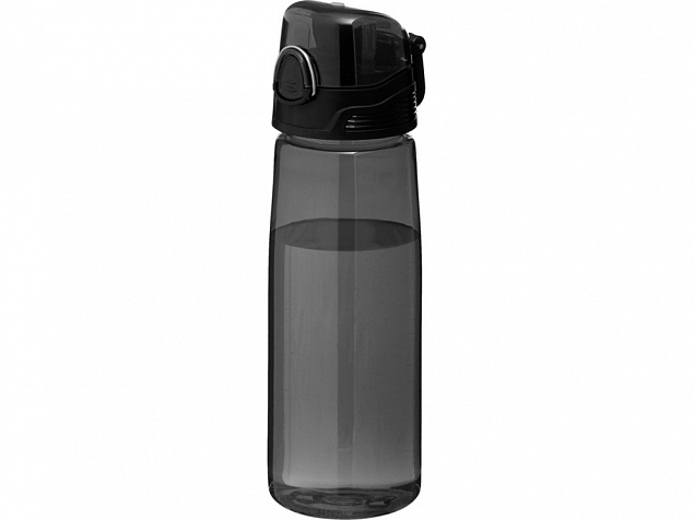 Бутылка спортивная Capri, черный с логотипом в Нефтекамске заказать по выгодной цене в кибермаркете AvroraStore