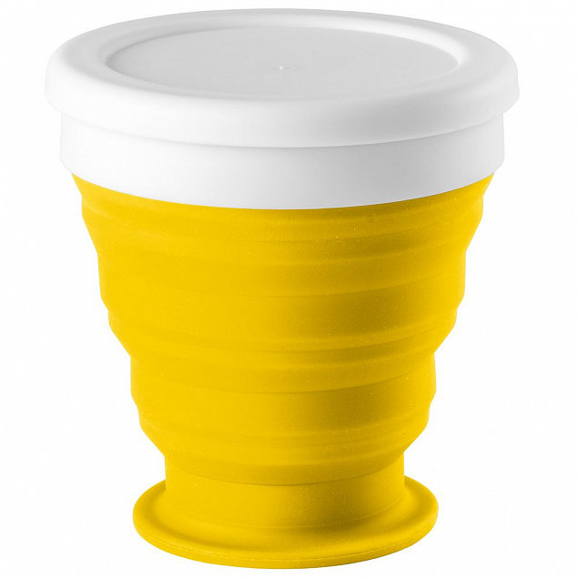Складной стакан Astrada, желтый с логотипом в Нефтекамске заказать по выгодной цене в кибермаркете AvroraStore