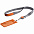 Чехол для пропуска с лентой и ретрактором Devon, оранжевый с логотипом в Нефтекамске заказать по выгодной цене в кибермаркете AvroraStore