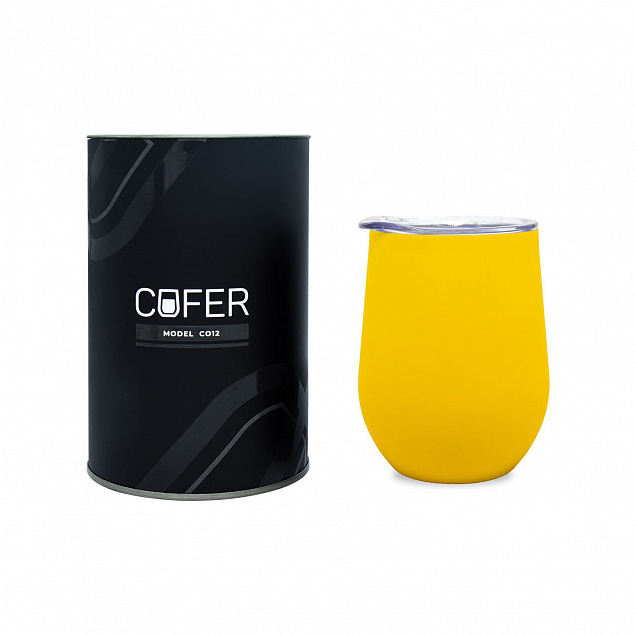 Набор Cofer Tube софт-тач CO12s black, желтый с логотипом в Нефтекамске заказать по выгодной цене в кибермаркете AvroraStore