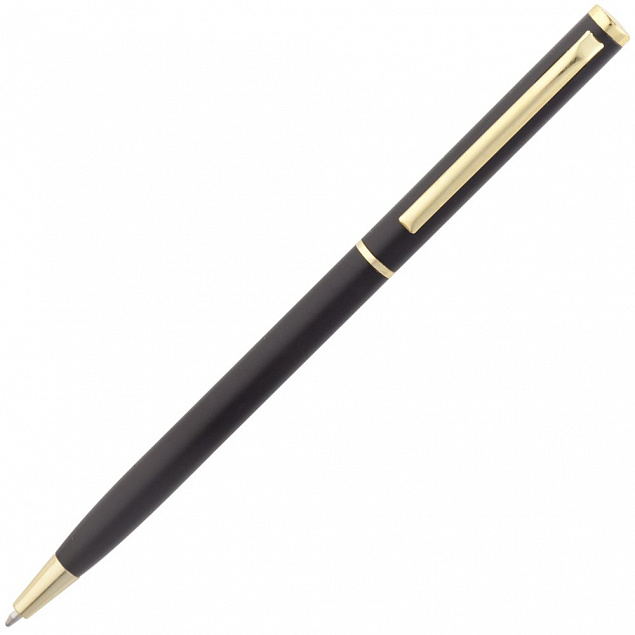 Ручка шариковая Hotel Gold, ver.2, черная с логотипом в Нефтекамске заказать по выгодной цене в кибермаркете AvroraStore