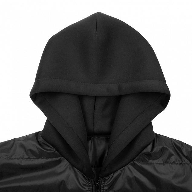 Жилет Orkney с капюшоном, черный с логотипом в Нефтекамске заказать по выгодной цене в кибермаркете AvroraStore