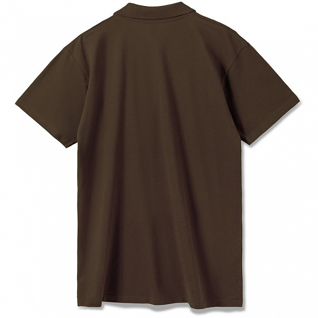 Рубашка поло мужская SUMMER 170, темно-коричневая (шоколад) с логотипом в Нефтекамске заказать по выгодной цене в кибермаркете AvroraStore