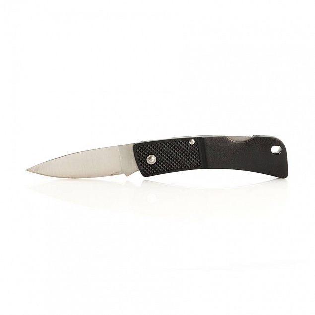 BOMBER Нож складной, нержавеющая сталь, черный с логотипом в Нефтекамске заказать по выгодной цене в кибермаркете AvroraStore