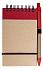 Блокнот на кольцах Eco Note с ручкой, красный с логотипом в Нефтекамске заказать по выгодной цене в кибермаркете AvroraStore