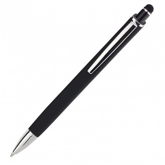 Шариковая ручка Quattro, черная с логотипом в Нефтекамске заказать по выгодной цене в кибермаркете AvroraStore