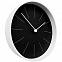 Часы настенные Neo, черные с белым с логотипом в Нефтекамске заказать по выгодной цене в кибермаркете AvroraStore