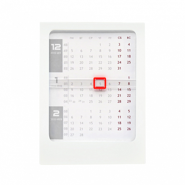 Календарь настольный Zeit - Белый BB с логотипом в Нефтекамске заказать по выгодной цене в кибермаркете AvroraStore