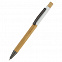 Ручка &quot;Авалон&quot; с корпусом из бамбука и софт-тач вставкой-S, белый с логотипом в Нефтекамске заказать по выгодной цене в кибермаркете AvroraStore