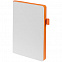 Ежедневник White Shall, недатированный, белый с оранжевым с логотипом в Нефтекамске заказать по выгодной цене в кибермаркете AvroraStore