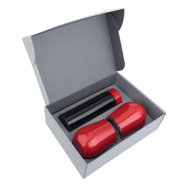 Набор Hot Box Duo C2B grey (черный с красным) с логотипом в Нефтекамске заказать по выгодной цене в кибермаркете AvroraStore