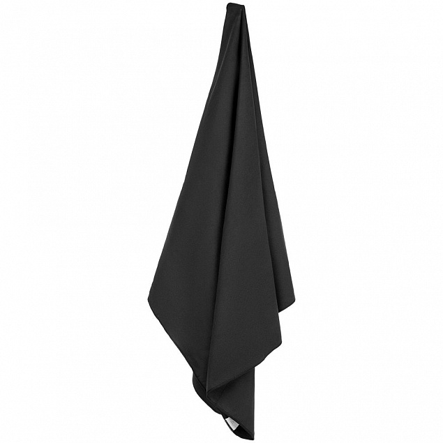 Спортивное полотенце Vigo Small, черное с логотипом в Нефтекамске заказать по выгодной цене в кибермаркете AvroraStore