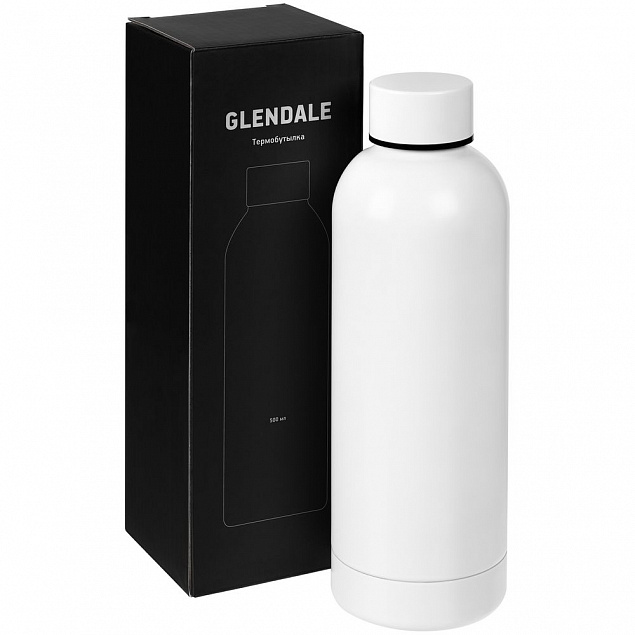 Термобутылка Glendale, белая с логотипом в Нефтекамске заказать по выгодной цене в кибермаркете AvroraStore