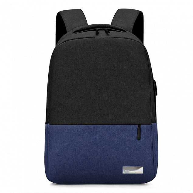 Рюкзак Burban, чёрно-синий с логотипом в Нефтекамске заказать по выгодной цене в кибермаркете AvroraStore