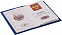 Обложка для паспорта Twill, синяя с логотипом в Нефтекамске заказать по выгодной цене в кибермаркете AvroraStore