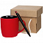 Набор Color Block, красный с черным с логотипом в Нефтекамске заказать по выгодной цене в кибермаркете AvroraStore