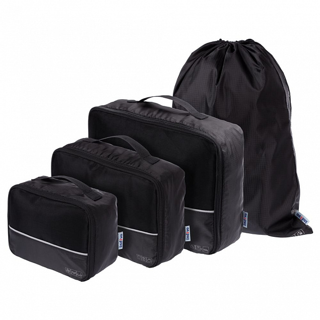 Дорожный набор сумок noJumble 4 в 1, черный с логотипом в Нефтекамске заказать по выгодной цене в кибермаркете AvroraStore