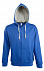 Толстовка мужская Soul men 290 с контрастным капюшоном, ярко-синяя с логотипом в Нефтекамске заказать по выгодной цене в кибермаркете AvroraStore