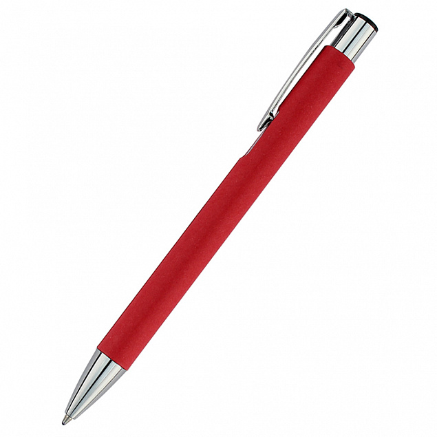 Ручка &quot;Ньюлина&quot; с корпусом из бумаги, красный с логотипом в Нефтекамске заказать по выгодной цене в кибермаркете AvroraStore