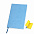 Бизнес-блокнот  "Funky" А5, голубой, желтый форзац, мягкая обложка,  в линейку с логотипом в Нефтекамске заказать по выгодной цене в кибермаркете AvroraStore