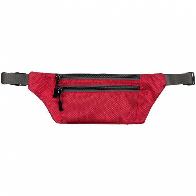 Спортивная поясная сумка Run for Fun, красная с логотипом в Нефтекамске заказать по выгодной цене в кибермаркете AvroraStore