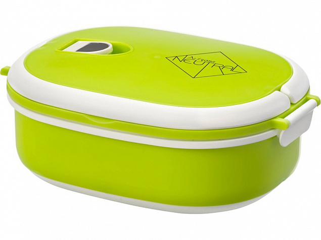 Ланч-бокс Spiga 750 мл для микроволновой печи, зеленый с логотипом в Нефтекамске заказать по выгодной цене в кибермаркете AvroraStore