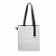 Шоппер Superbag Bubble, с кнопкой (белый с черным) с логотипом в Нефтекамске заказать по выгодной цене в кибермаркете AvroraStore