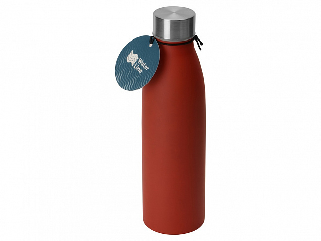 Стальная бутылка Rely, 800 мл, красный матовый с логотипом в Нефтекамске заказать по выгодной цене в кибермаркете AvroraStore