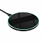 Беспроводное зарядное устройство Gravy с подсветкой и гравировкой, черный с логотипом в Нефтекамске заказать по выгодной цене в кибермаркете AvroraStore