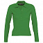 Рубашка поло женская с длинным рукавом PODIUM ярко-зеленая с логотипом в Нефтекамске заказать по выгодной цене в кибермаркете AvroraStore