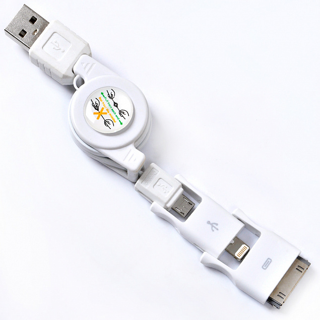 Набор зарядных устройств "Comfort" с универсальным кабелем для зарядки с логотипом в Нефтекамске заказать по выгодной цене в кибермаркете AvroraStore