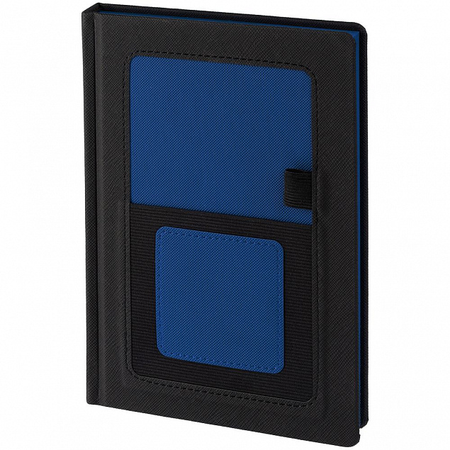 Ежедневник Mobile, недатированный, черно-синий с логотипом в Нефтекамске заказать по выгодной цене в кибермаркете AvroraStore