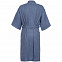 Халат вафельный мужской Boho Kimono, синий с логотипом в Нефтекамске заказать по выгодной цене в кибермаркете AvroraStore
